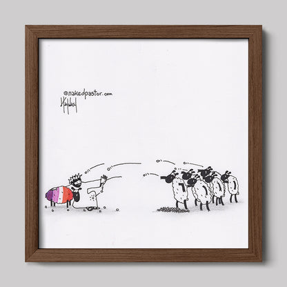 Don't Stone Others Lesbian Version Cartoon Print-Cartoons-nakedpastor