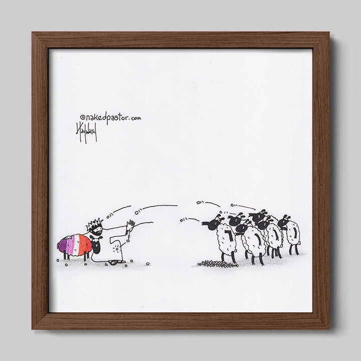 Don't Stone Others Lesbian Version Cartoon Print-Cartoons-nakedpastor