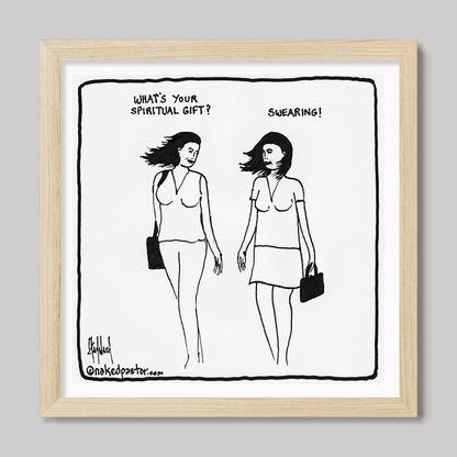 Swearing as a Spiritual Gift Cartoon Print-Cartoons-nakedpastor