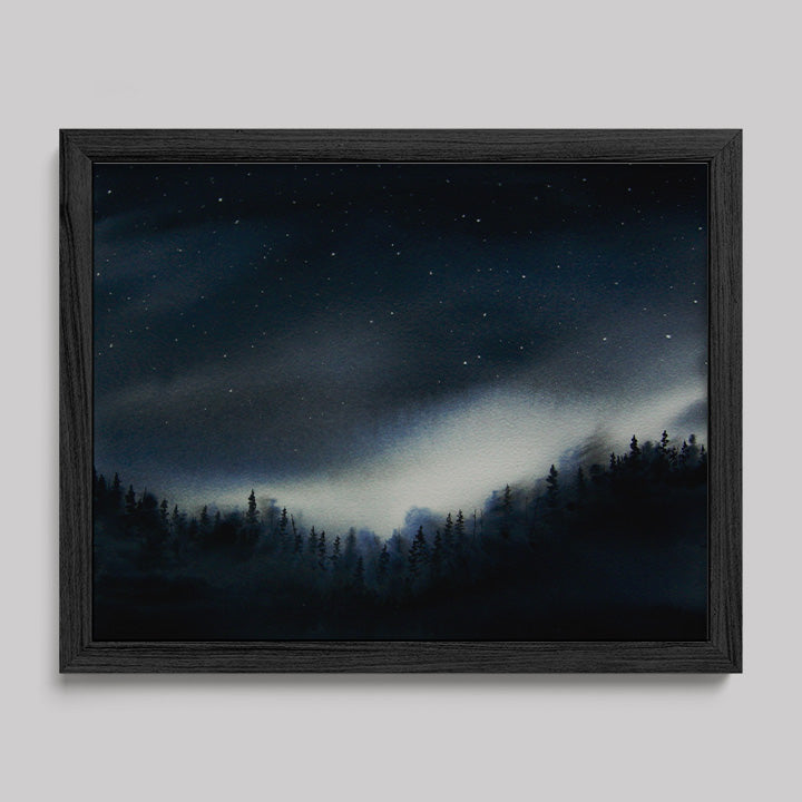 The Night is My Friend Watercolor Print-Paintings-nakedpastor