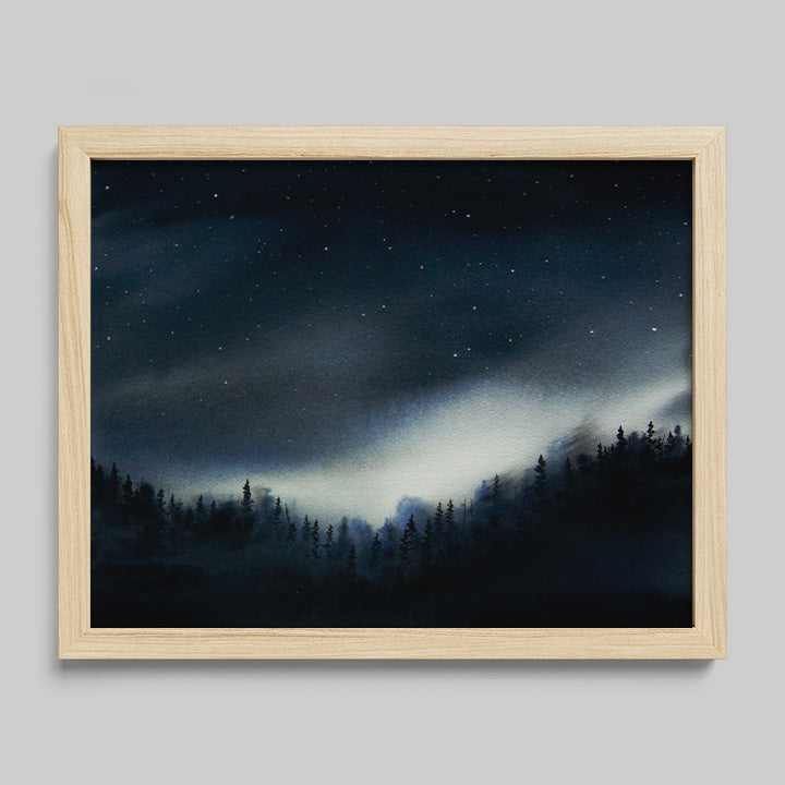 The Night is My Friend Watercolor Print-Paintings-nakedpastor