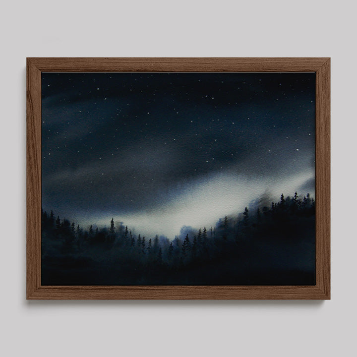The Night is My Friend Watercolor Print-Paintings-nakedpastor