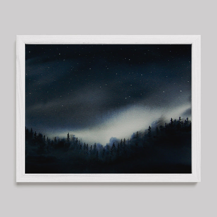 The Night is My Friend Watercolor Print-Paintings-nakedpastor