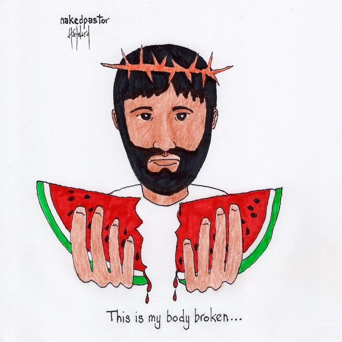 This Is My Body Broken Digital Cartoon-Cartoons-nakedpastor