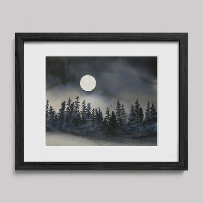I Can Walk in Darkness Watercolor Print-Paintings-nakedpastor
