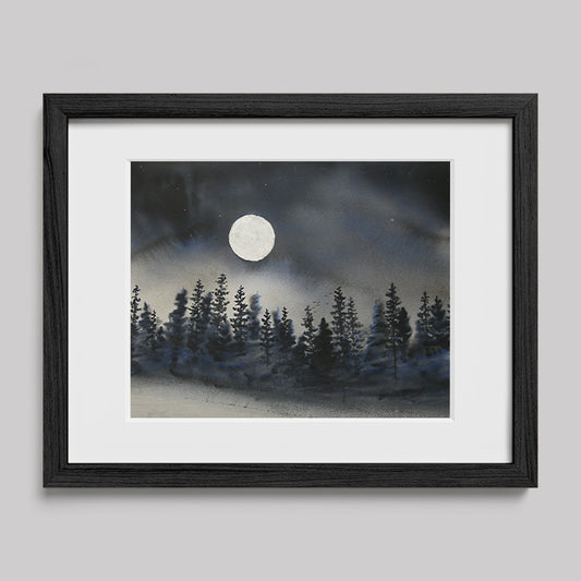 I Can Walk in Darkness Watercolor Print-Paintings-nakedpastor