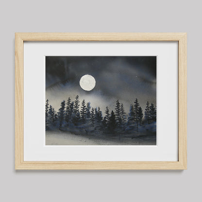 I Can Walk in Darkness Watercolor Print-Paintings-nakedpastor