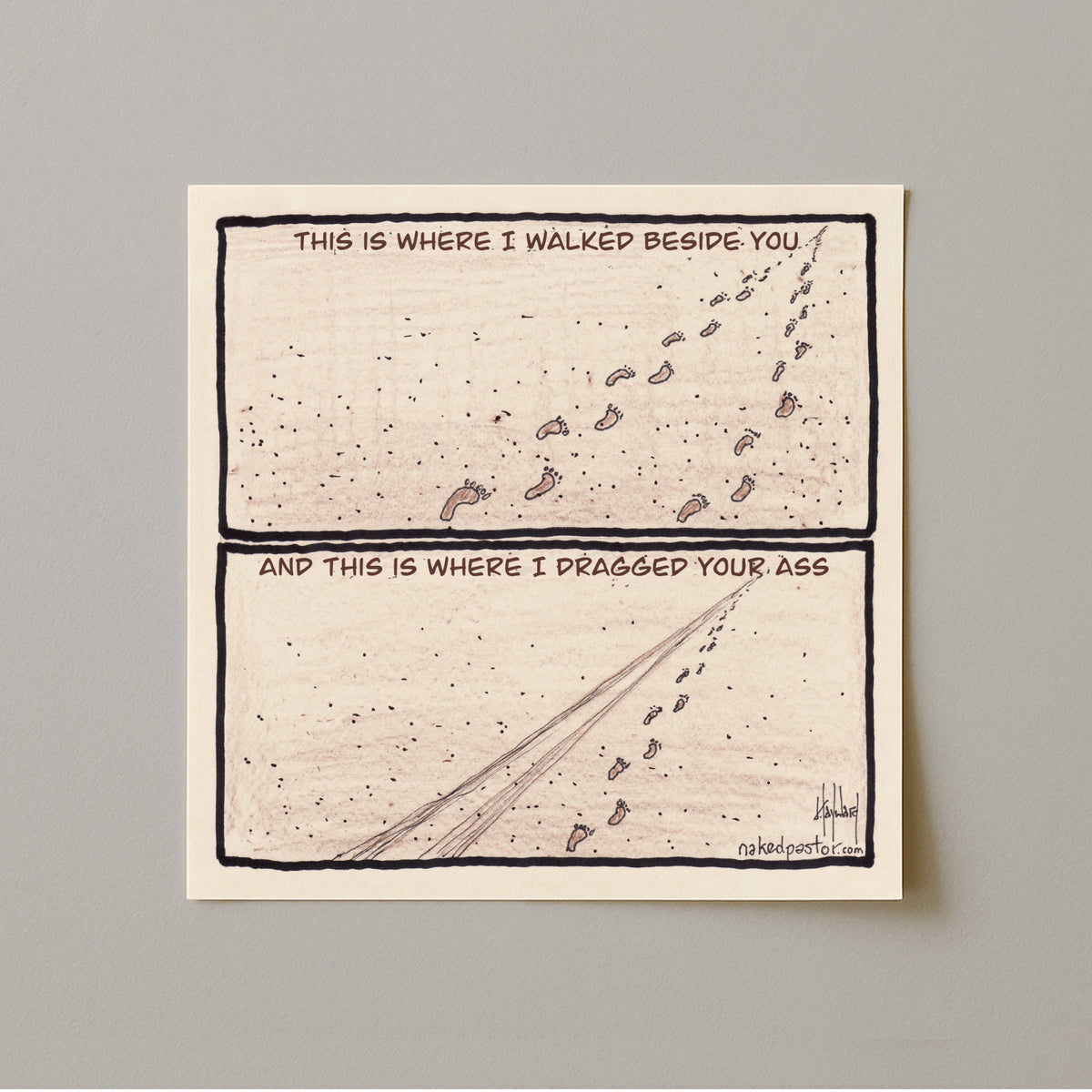Walk or Be Dragged Print-Cartoons-nakedpastor