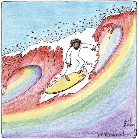 Gay Wave of Theology Digital Cartoon - by nakedpastor