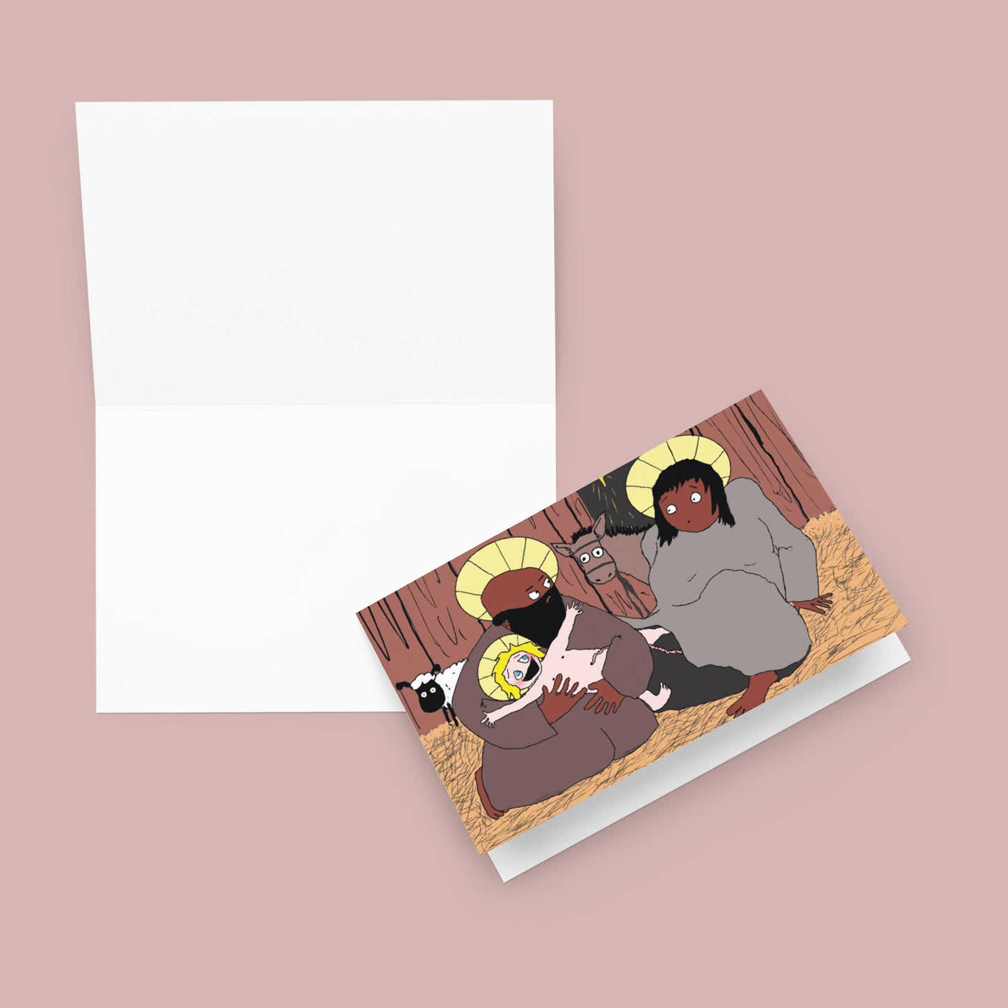 White Baby Jesus Holiday Card Set-nakedpastor