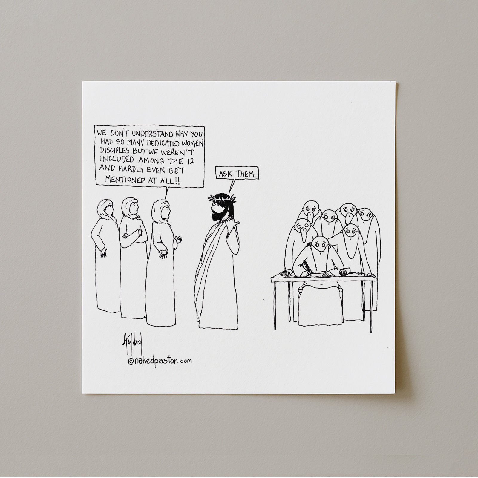 Women Disciples Print-Cartoons-nakedpastor