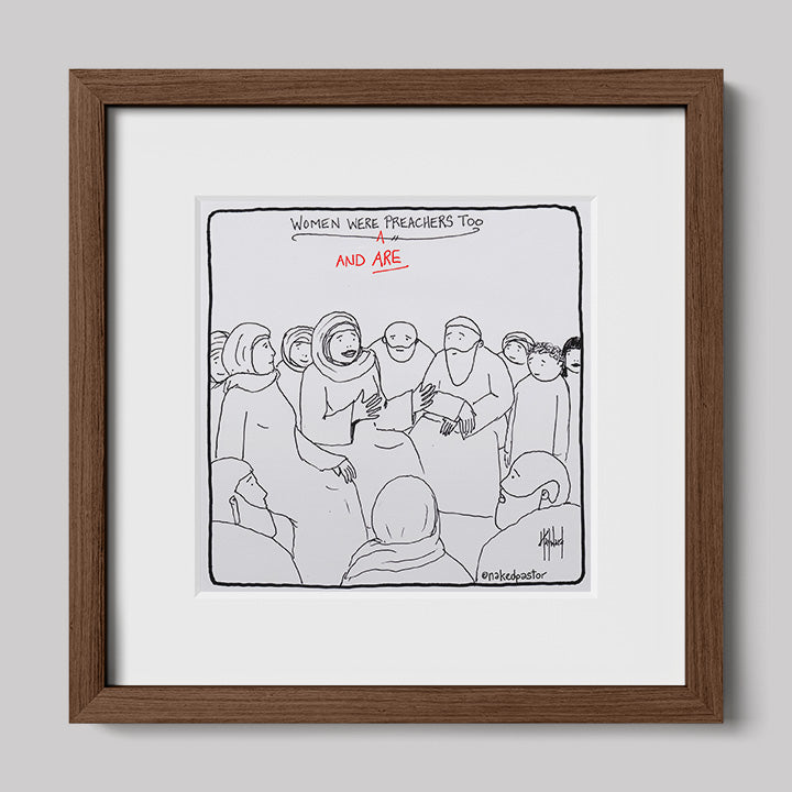 Women Preachers Cartoon Print-Cartoons-nakedpastor