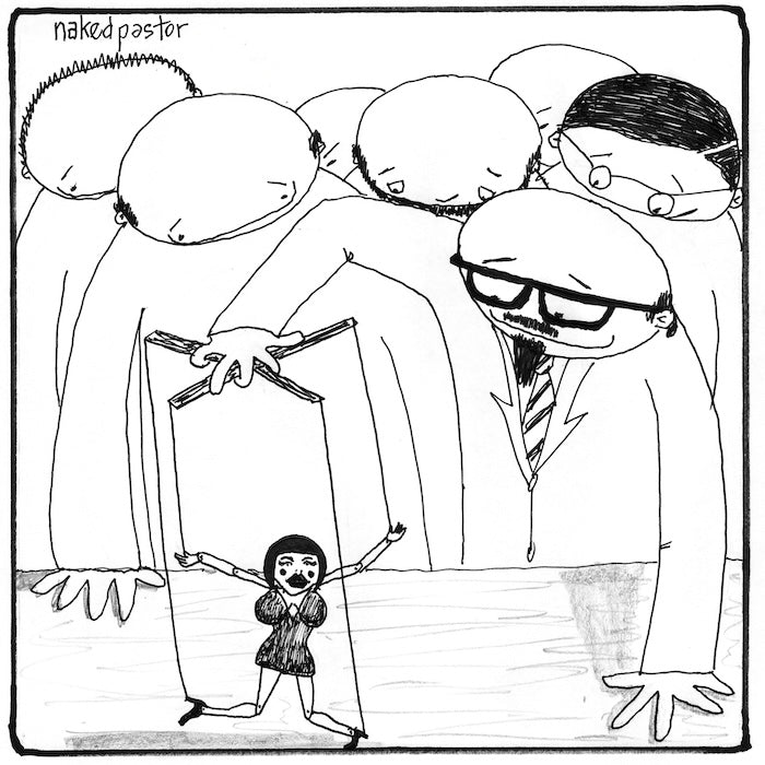 Women as Puppets Digital Cartoon