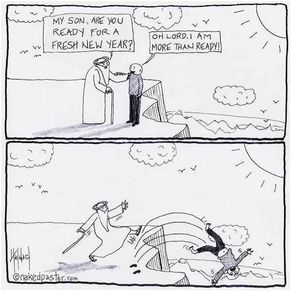 A Fresh New Year Digital Cartoon - by nakedpastor