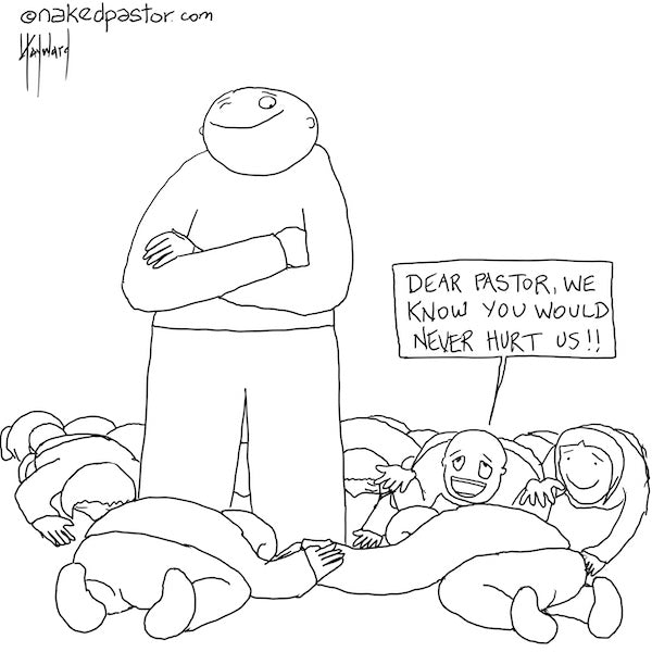 Adoring Pastors Digital Cartoon