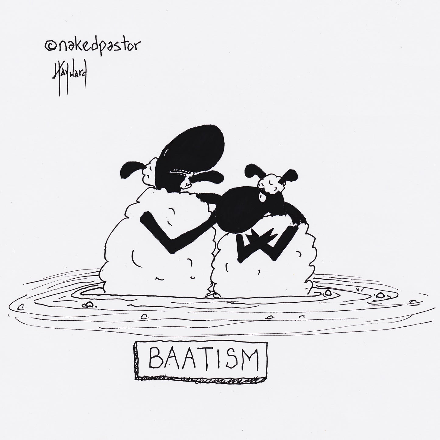 Baatism Digital Cartoon