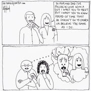 Belief, Unbelief, and Being in Love Digital Cartoon - by nakedpastor