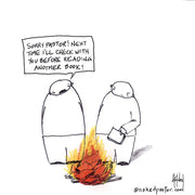 Book Burning Digital Cartoon - by nakedpastor