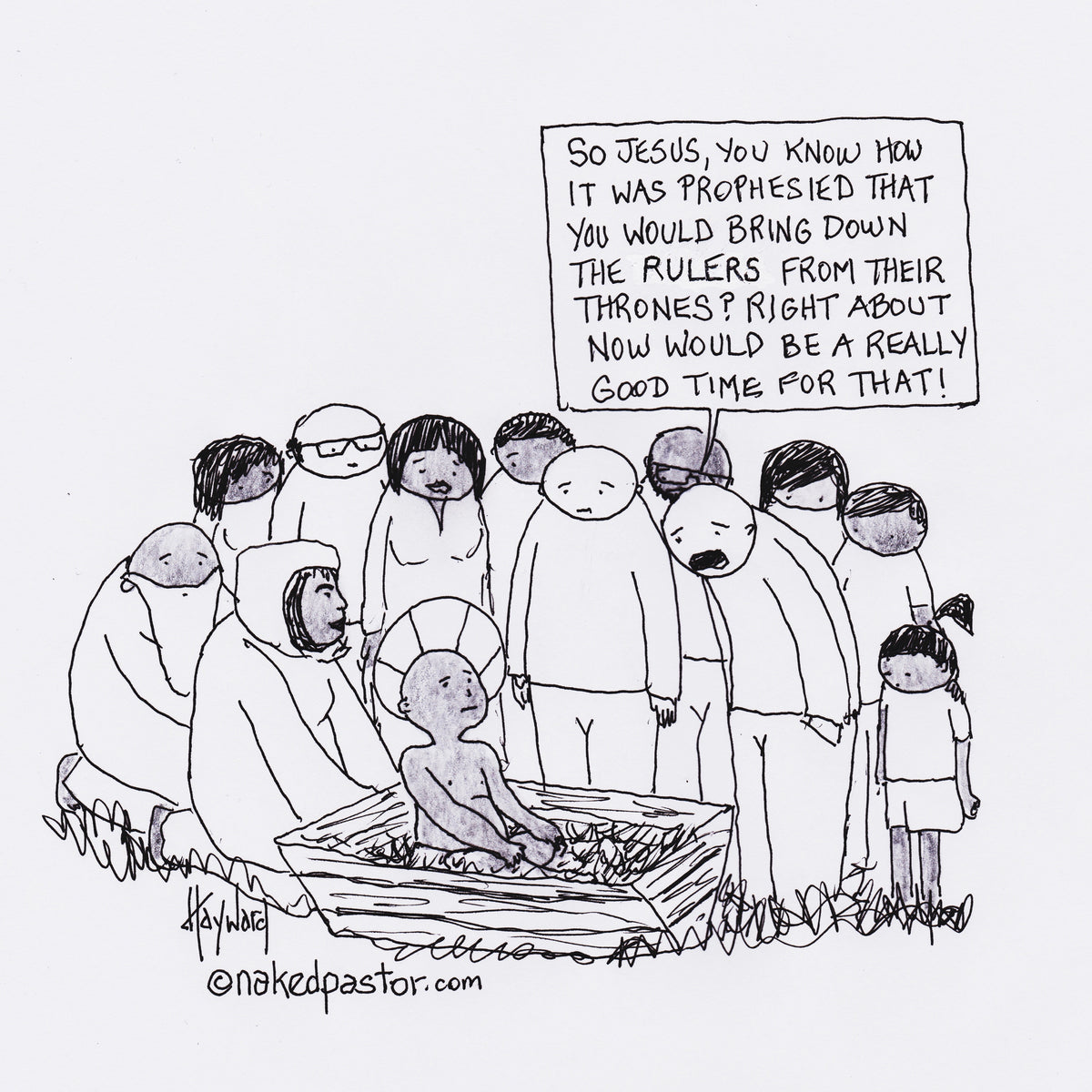 Bringing Down Rulers Digital Cartoon - by nakedpastor