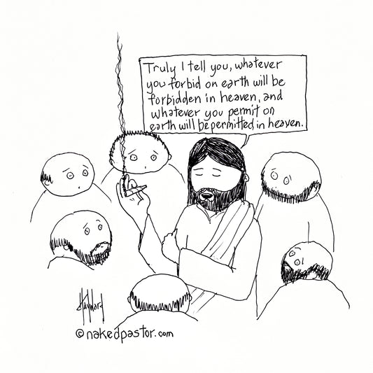 Jesus and Cannabis Digital Cartoon