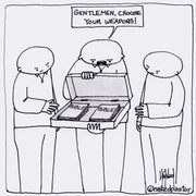 Choose Your Weapon Digital Cartoon - by nakedpastor
