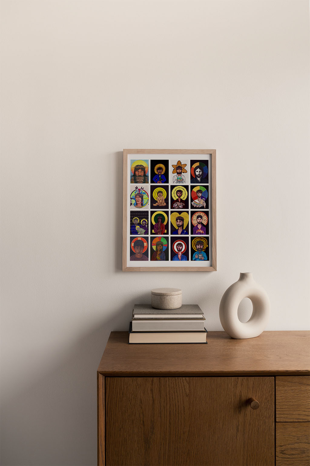 Christ Collage Print - by nakedpastor