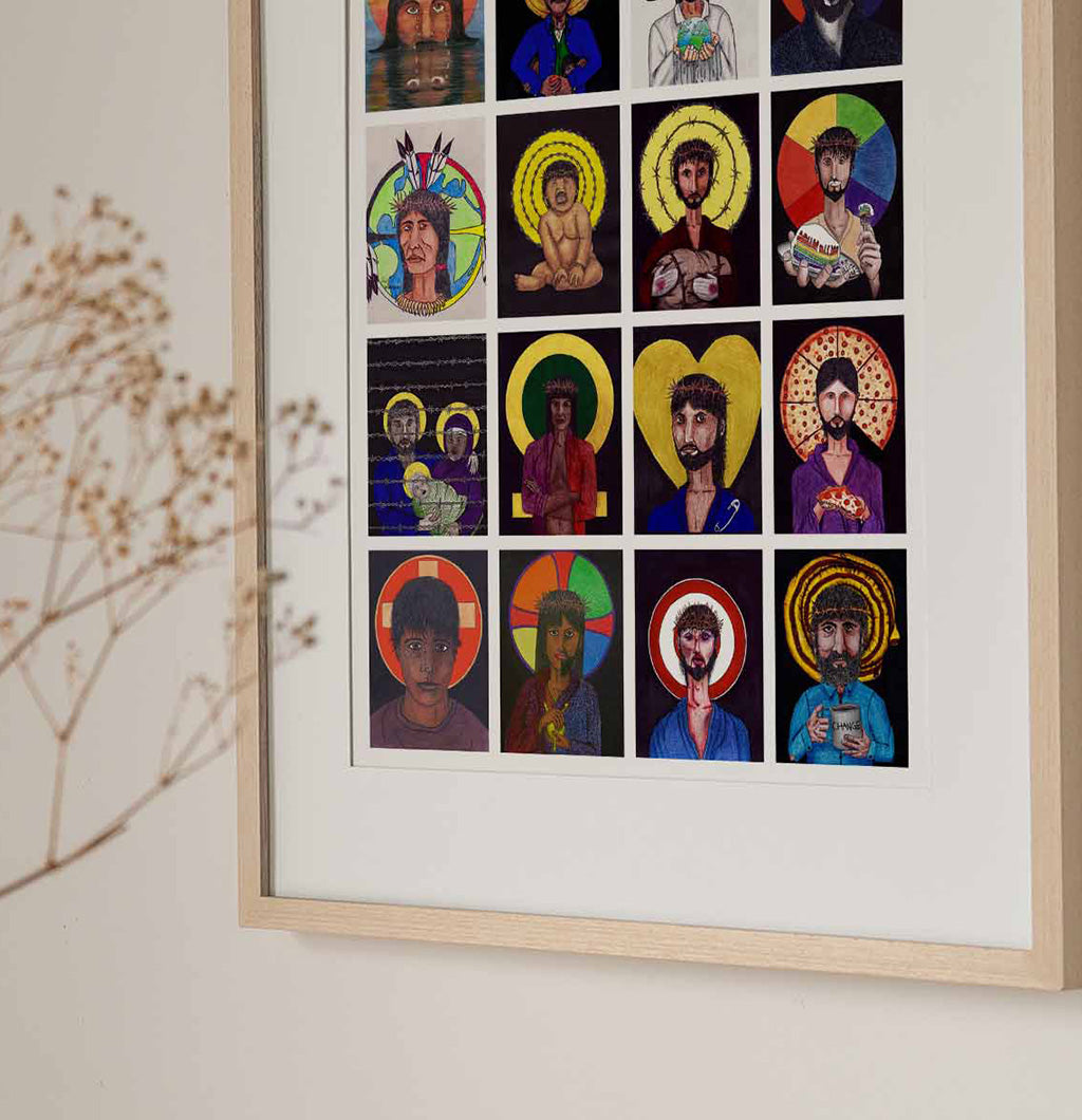Christ Collage Print - by nakedpastor