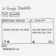 Christ Has Set You Free Digital Cartoon - by nakedpastor