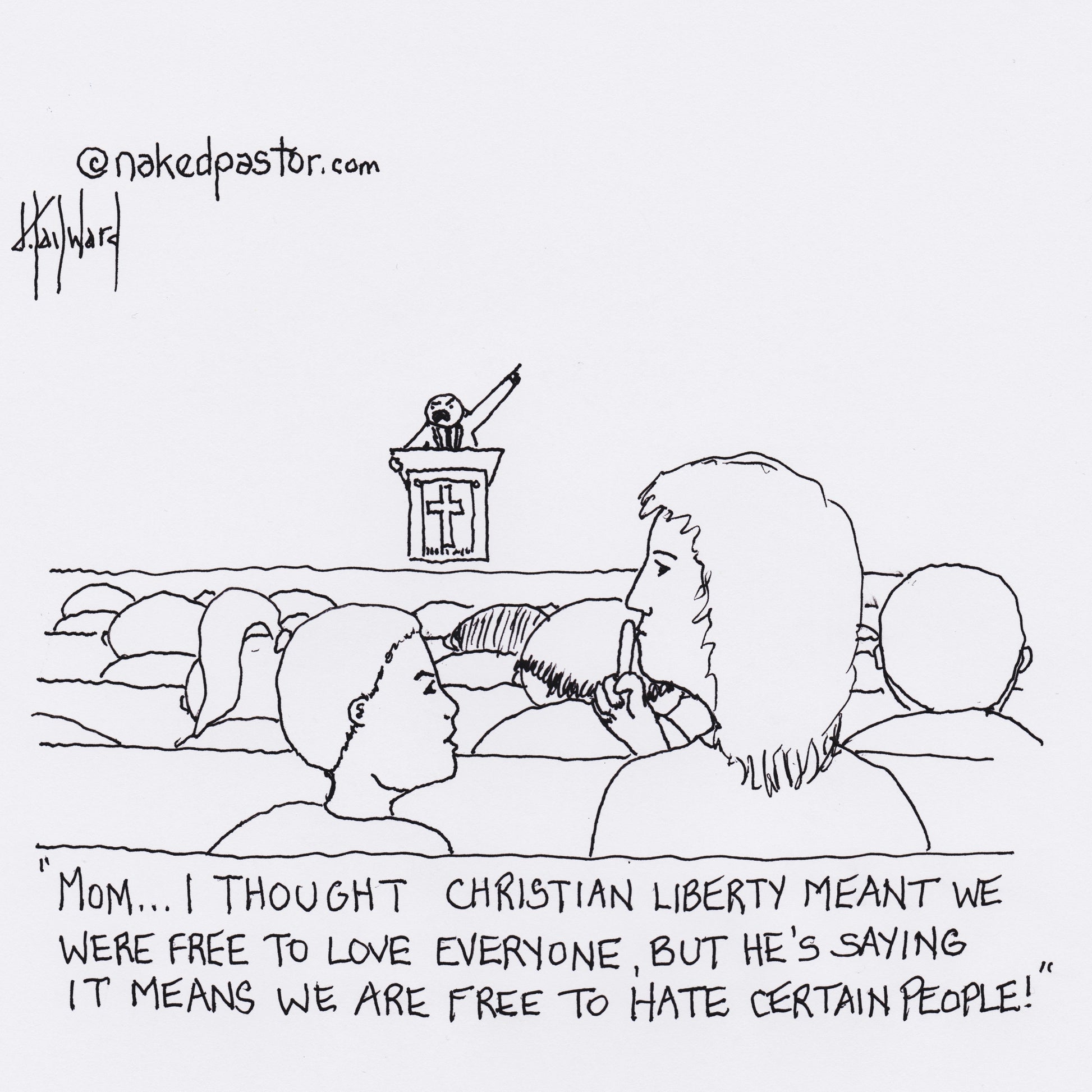 Christian Liberty Digital Cartoon - by nakedpastor