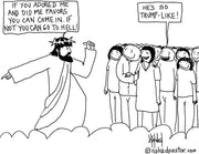 Christlike Trumplike Digital Cartoon - by nakedpastor