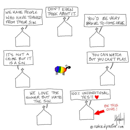 LGBTQ Church Choices Digital Cartoon