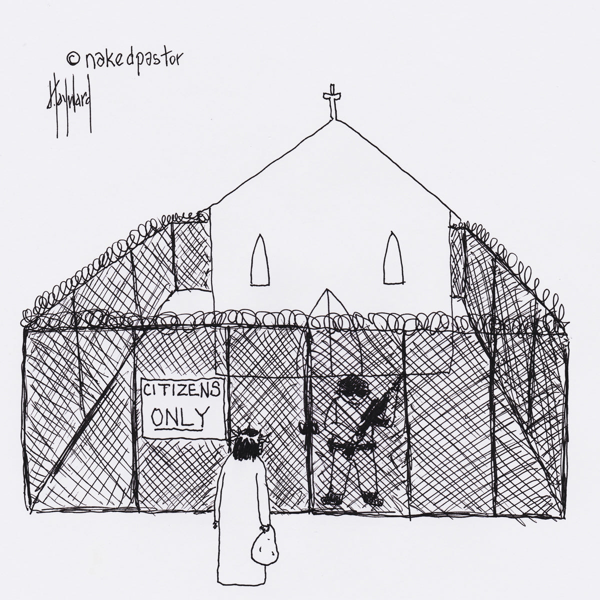 Citizens Only Digital Cartoon - by nakedpastor