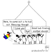 Come Out Kick Out Digital Cartoon - by nakedpastor