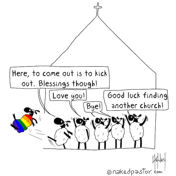 Come Out Kick Out Digital Cartoon - by nakedpastor