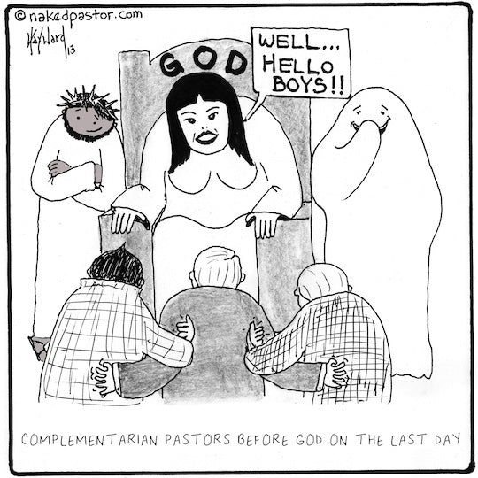 Complementarian Pastors on the Last Day Digital Cartoon