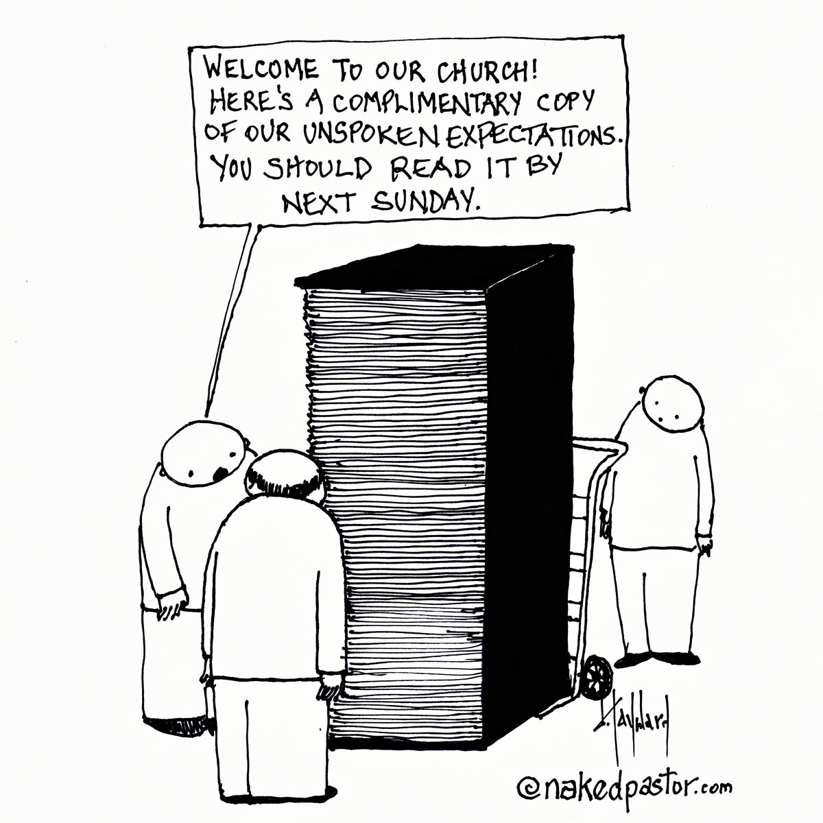 Complimentary Book of Expectations Digital Cartoon - by nakedpastor