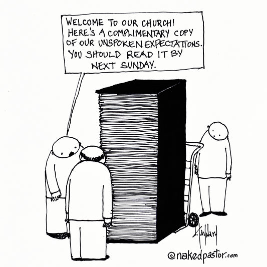 Complimentary Book of Expectations Digital Cartoon - by nakedpastor