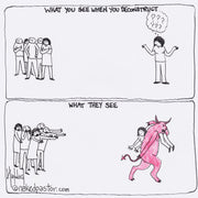 Demons and Deconstruction Digital Cartoon - by nakedpastor