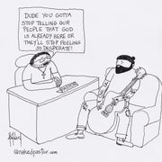 Desperation and Worship Digital Cartoon - by nakedpastor