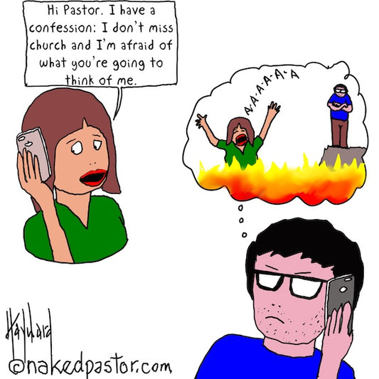 Don't Miss Church Digital Cartoon