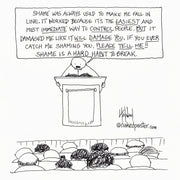 Shame is a Hard Habit to Break Digital Cartoon - by nakedpastor