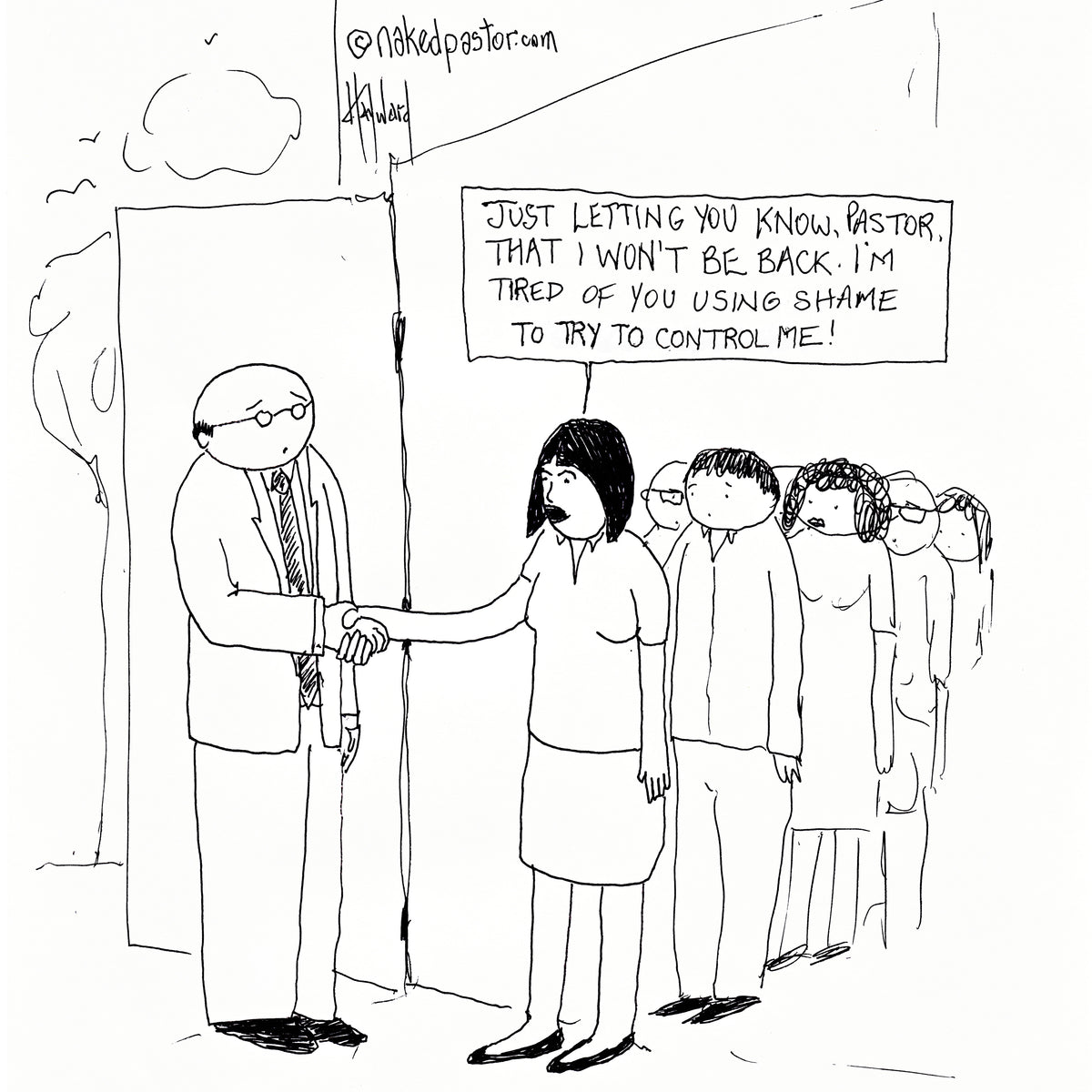 Don't Let Others Shame You Digital Cartoon - by nakedpastor
