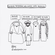 Eugene Peterson in Heaven Digital Cartoon - by nakedpastor