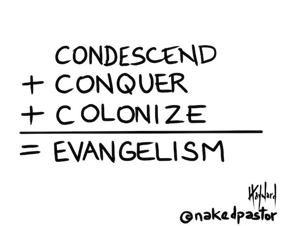 Evangelism and Colonization Digital Cartoon - by nakedpastor