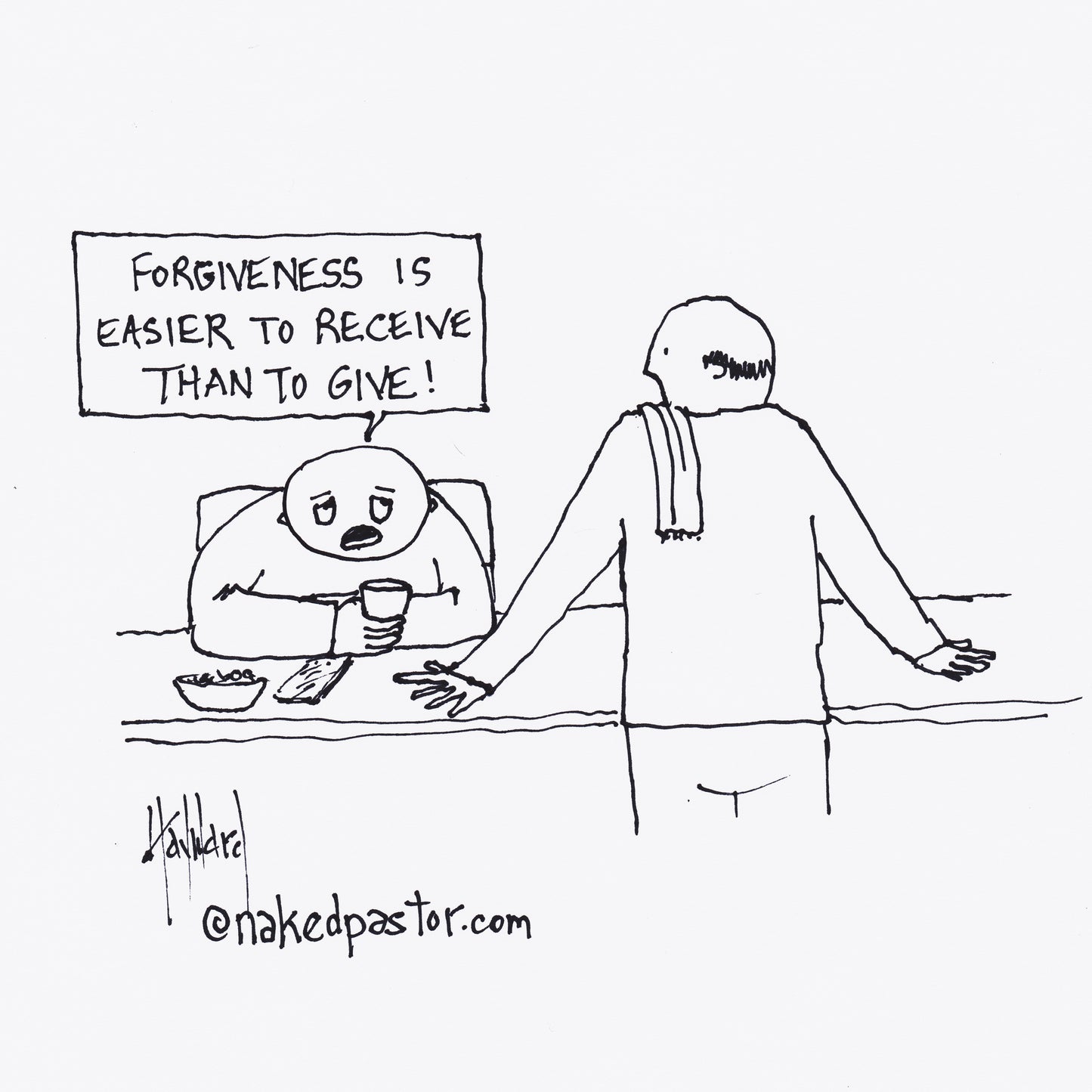 Forgiveness Digital Cartoon