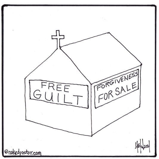 Free Guilt Forgiveness for Sale Digital Cartoon