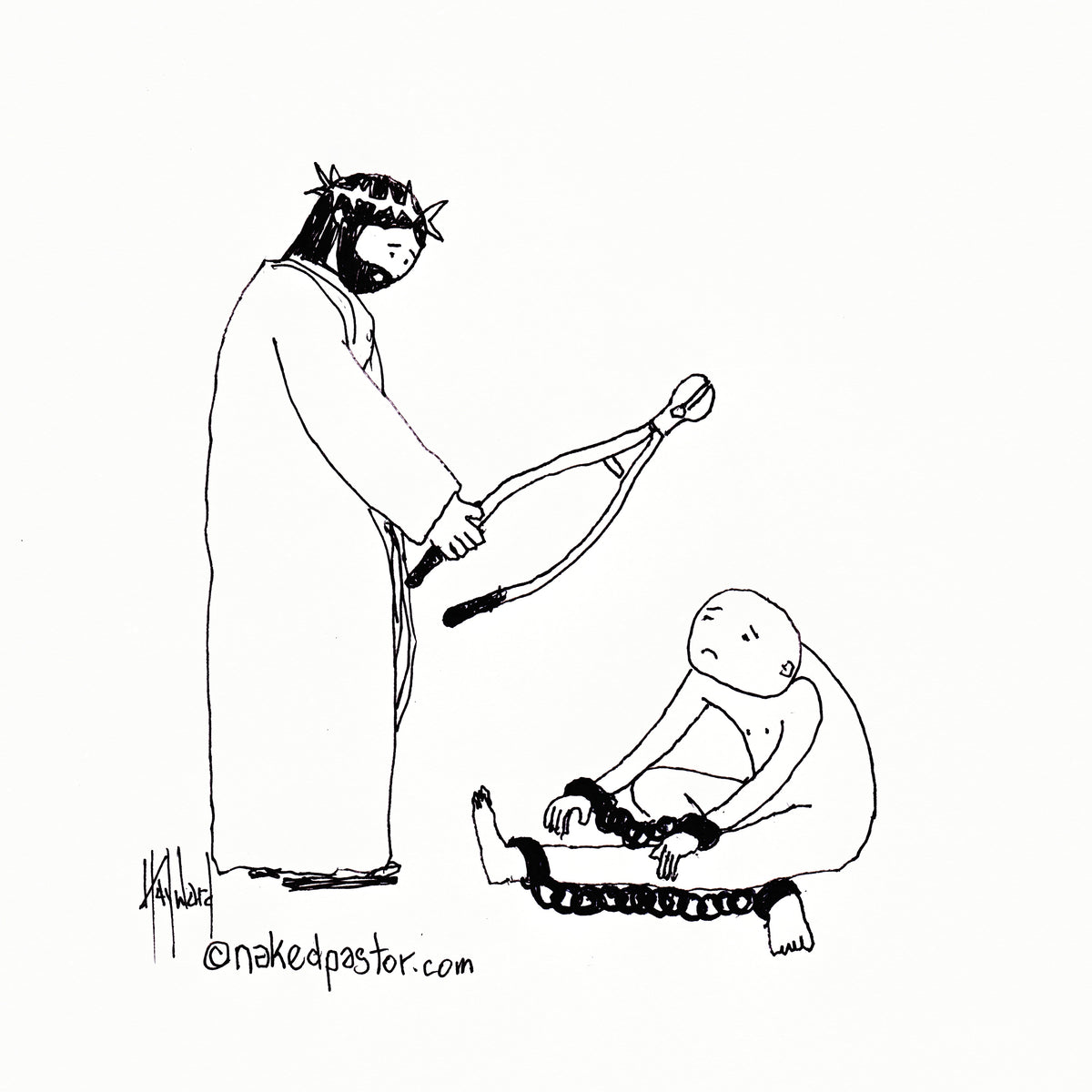 Free Yourself Digital Cartoon - by nakedpastor