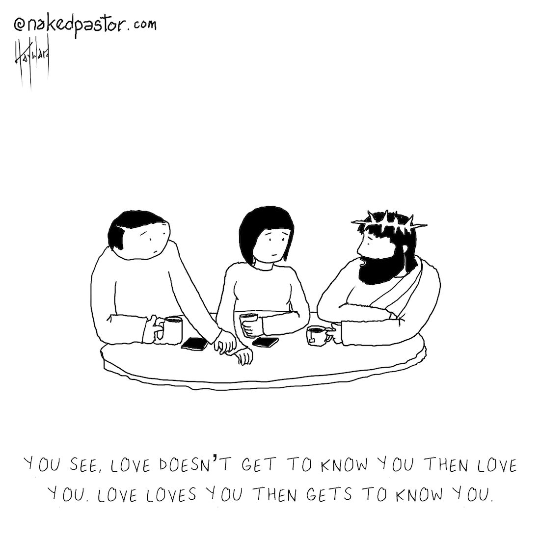 Get to Know You Digital Cartoon