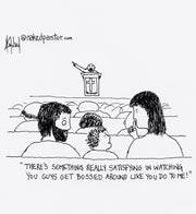 Getting Bossed Around Digital Cartoon - by nakedpastor