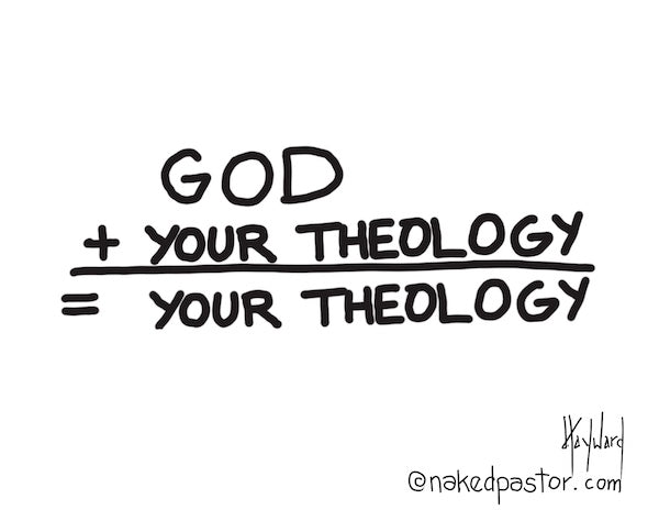 God Plus Theology Digital Cartoon